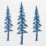 Metal Tree Wall Art, 3 Pine Trees Wall Art, Laser Cut Metal Outdoor Wall Art, Unique Metal Wall Decoration, Metal Wall Art Tree