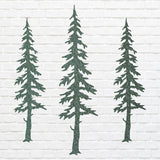 Metal Tree Wall Art, 3 Pine Trees Wall Art, Laser Cut Metal Outdoor Wall Art, Unique Metal Wall Decoration, Metal Wall Art Tree