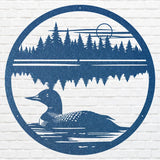 Metal Bird Wall Art, Loon In The Water Metal Wall Art, Lake House Decor, Modern Living Room Wall Decor, Bird Lover Gift