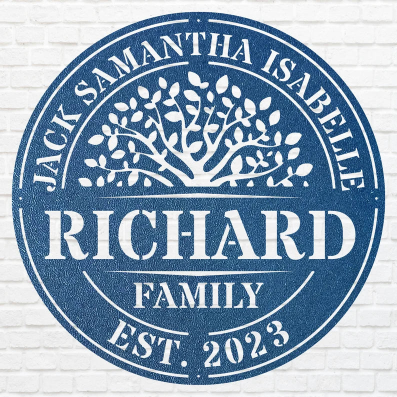 Tree Of Life Custom Family Sign, Metal Tree Wall Art, Metal Tree Wall Living Room Decor, Personalized Family Tree