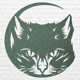 Cute Cat Wall Art, Metal Cat Face Art, Metal Animal Wall Hangings, Above Bed Cat Wall Decor, Metal Art Cat Lover Gift