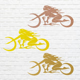 Chopper Girl Metal Wall Art, Bike Racing Wall Art, Livingroom Metal Wall Hangings, Garage Decor, Gift For Women