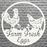 Farm Fresh Eggs Custom Metal Art, Chicken Coop Metal Wall Art, Farmhouse Wall Art, Chicken Wall Art, Metal Wall Decor