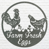Farm Fresh Eggs Custom Metal Art, Chicken Coop Metal Wall Art, Farmhouse Wall Art, Chicken Wall Art, Metal Wall Decor