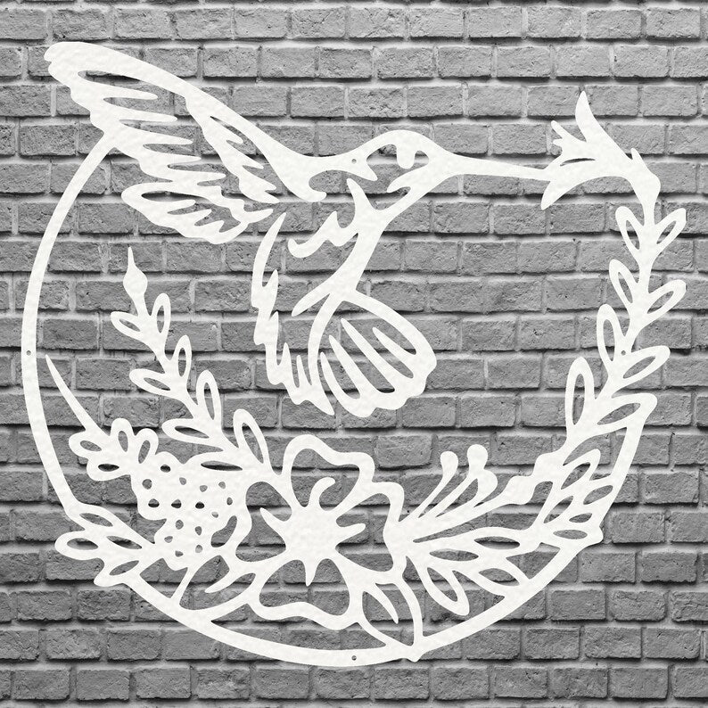 Hummingbird Metal Wall Art, Wall Decoration, Nature Wall Art, Bird Wall Hanging Decor, Metal Artwork, Bird Lovers Gift