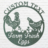 Farm Fresh Eggs Sign, Chicken Metal Wall Art, Laser Cut Metal Farm Sign, Farmhouse Chicken Wall Decor, Housewarming Gift
