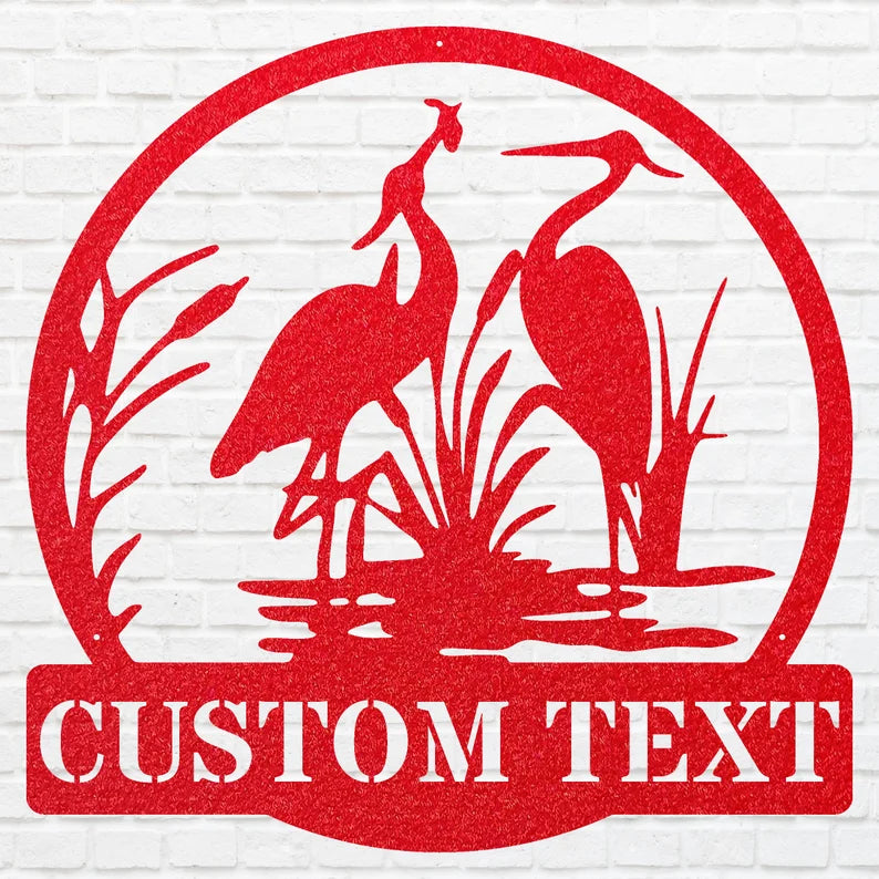 Heron Wall Art, Custom Metal Art, Wildlife Metal Wall Art, Bird Wall Art, Farmhouse Wall Art, Metal Wall Decor, Bird Lover Gift