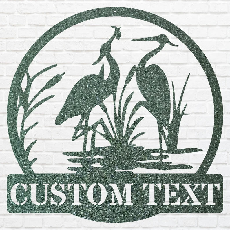 Heron Wall Art, Custom Metal Art, Wildlife Metal Wall Art, Bird Wall Art, Farmhouse Wall Art, Metal Wall Decor, Bird Lover Gift