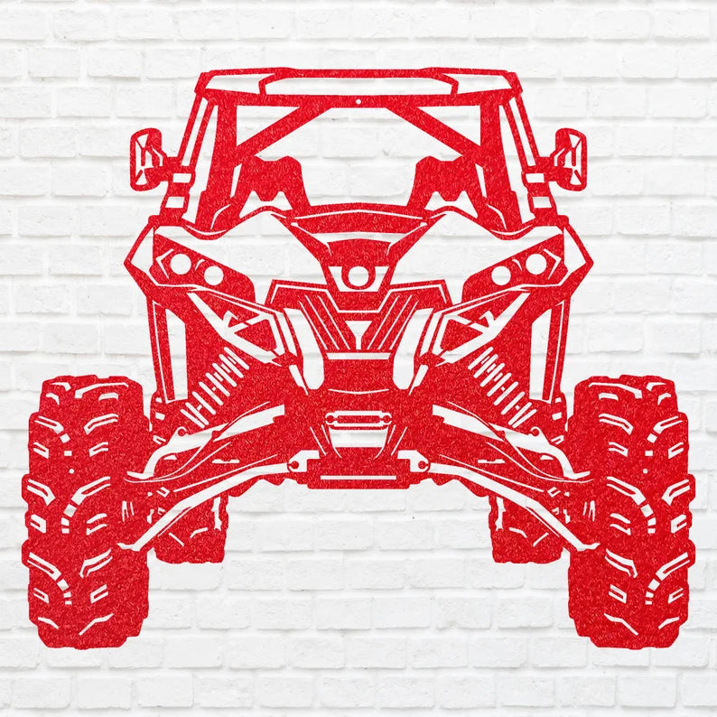 UTV Wall Art, Off Road Car Art, Laser Cut Metal Sign, Workshop Wall Sign, Metal Car Silhouette, Garage Wall Decor
