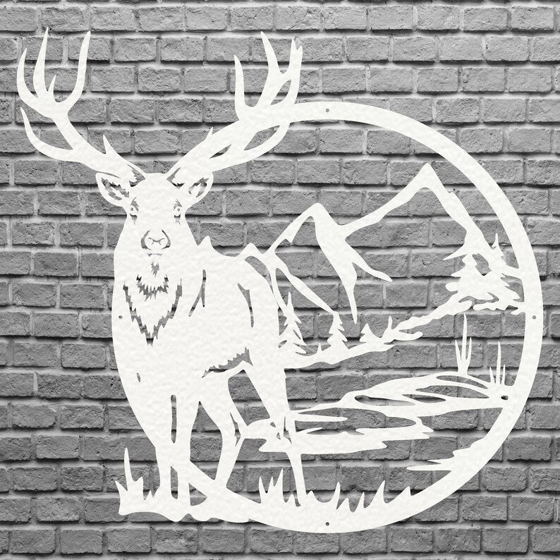 Deer Art, Wildlife Deer Wall Art, Metal Animal Wall Art, Nature Wall Art, Unique Metal Wall Art, Animal Wall Decor, Animal Lover Gift