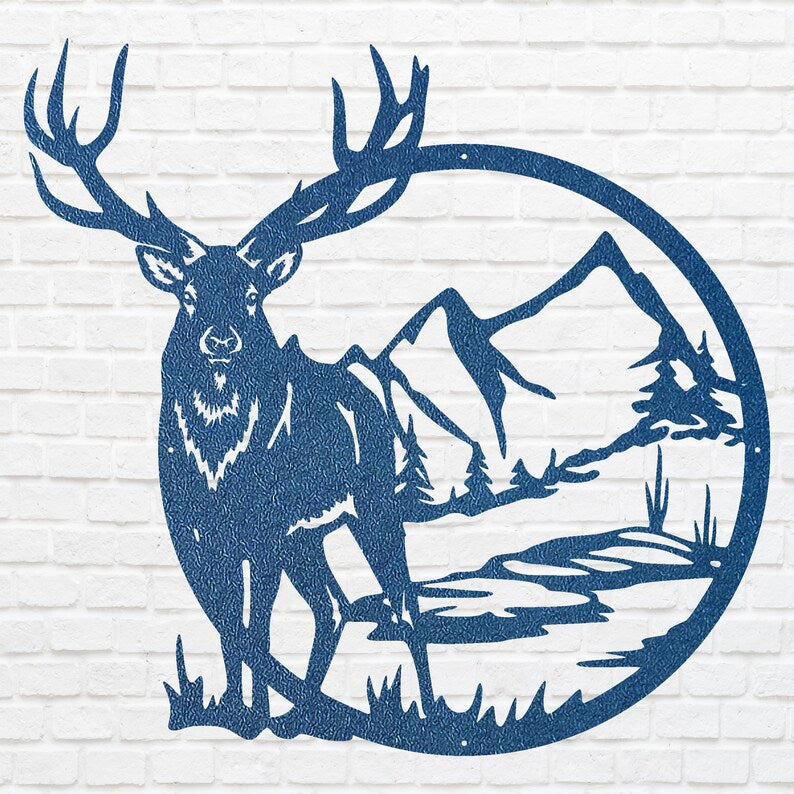 Deer Art, Wildlife Deer Wall Art, Metal Animal Wall Art, Nature Wall Art, Unique Metal Wall Art, Animal Wall Decor, Animal Lover Gift