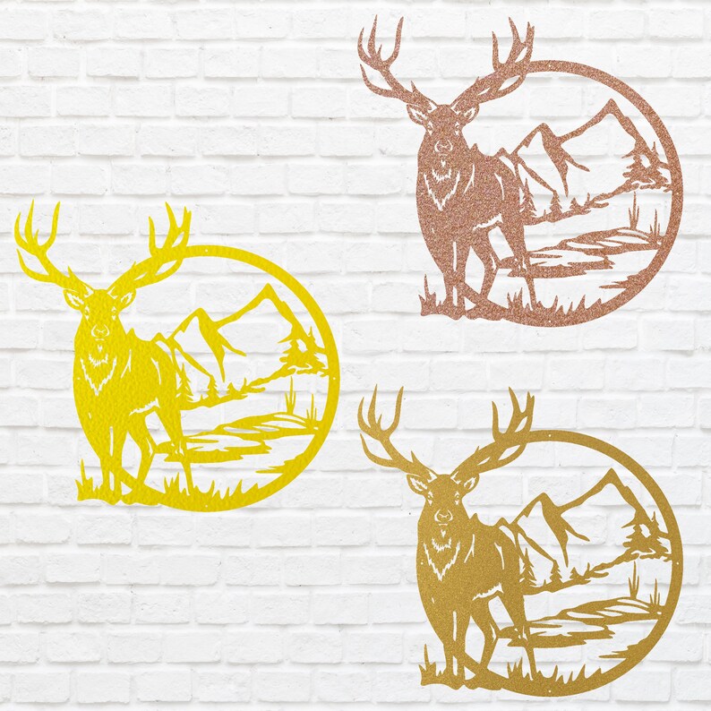 Deer Art, Wildlife Deer Wall Art, Metal Animal Wall Art, Nature Wall Art, Unique Metal Wall Art, Animal Wall Decor, Animal Lover Gift