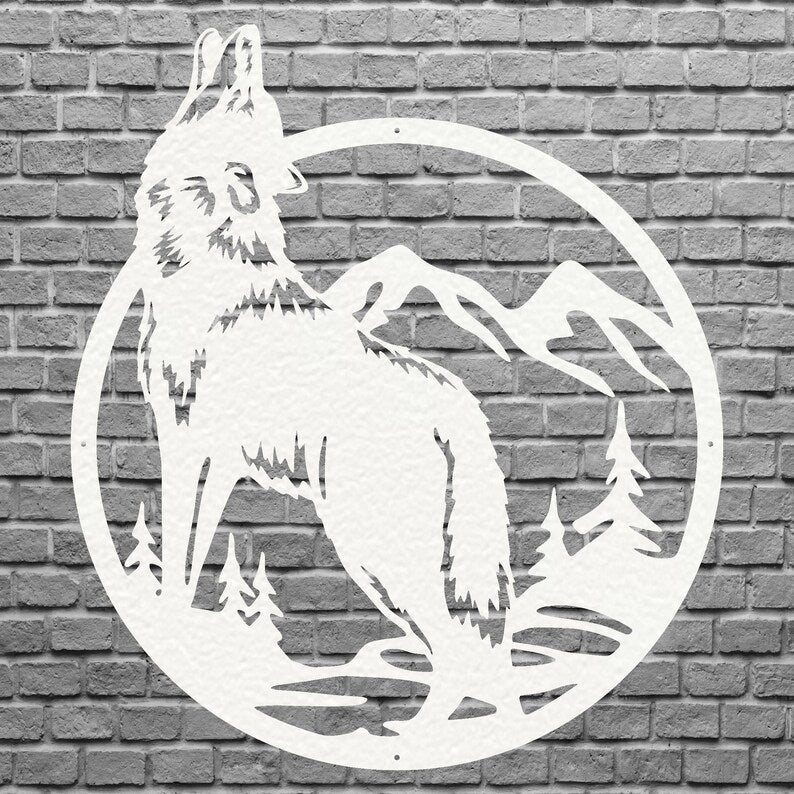 Wolf Wall Art, Metal Wall Art, Wolf Art, Wildlife Animal Wall Art, Wolf Decor, Nature Wall Art, Animal Wall Decor, Housewarming Gift