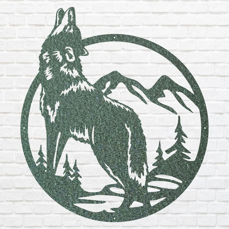 Wolf Wall Art, Metal Wall Art, Wolf Art, Wildlife Animal Wall Art, Wolf Decor, Nature Wall Art, Animal Wall Decor, Housewarming Gift