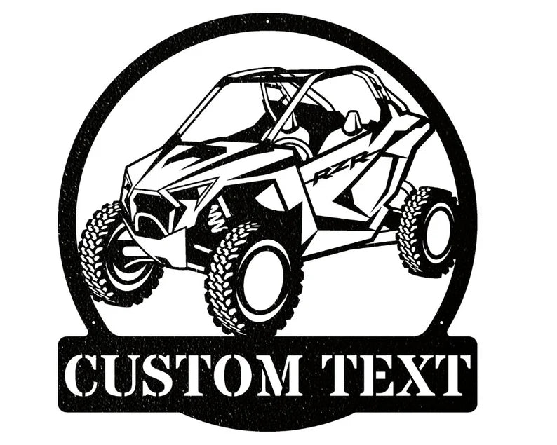 Off Road UTV Wall Art, Custom Text Garage Sign, Laser Cut Metal Sign, Car Art For Workshop, Metal Name Sign, Car Guy Gifts