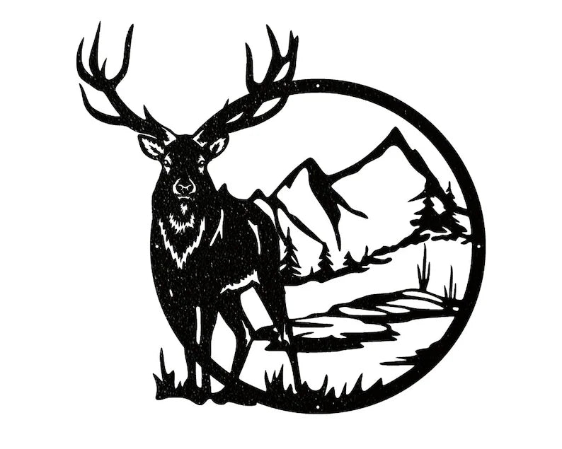Deer Art, Wildlife Deer Wall Art, Metal Animal Wall Art, Nature Wall Art, Unique Metal Wall Art, Animal Wall Decor, Animal Lover Gift