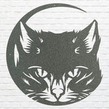 Cute Cat Wall Art, Metal Cat Face Art, Metal Animal Wall Hangings, Above Bed Cat Wall Decor, Metal Art Cat Lover Gift