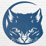 Cute Cat Wall Art, Metal Cat Face Art, Metal Animal Wall Hangings, Above Bed Cat Wall Decor, Metal Art Cat Lover Gift