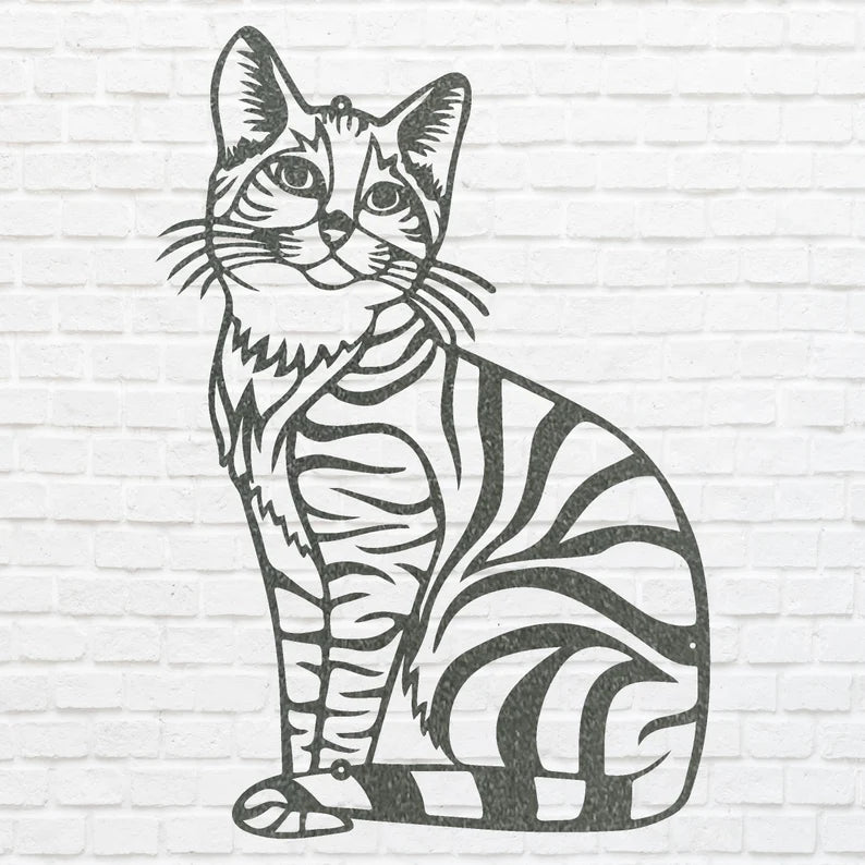 Metal Cat Wall Art, Metal Cat Wall Hangings, Above Bed Cute Animal Wall Decor, Metal Wall Decor, Cat Lover Gift