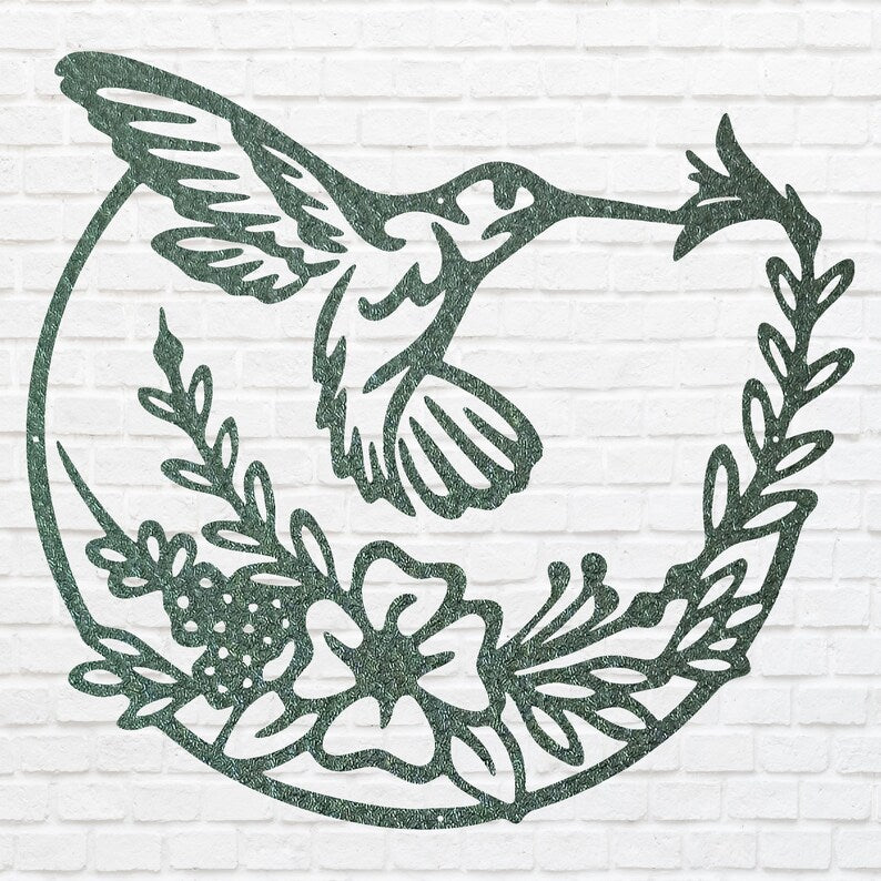 Hummingbird Metal Wall Art, Wall Decoration, Nature Wall Art, Bird Wall Hanging Decor, Metal Artwork, Bird Lovers Gift