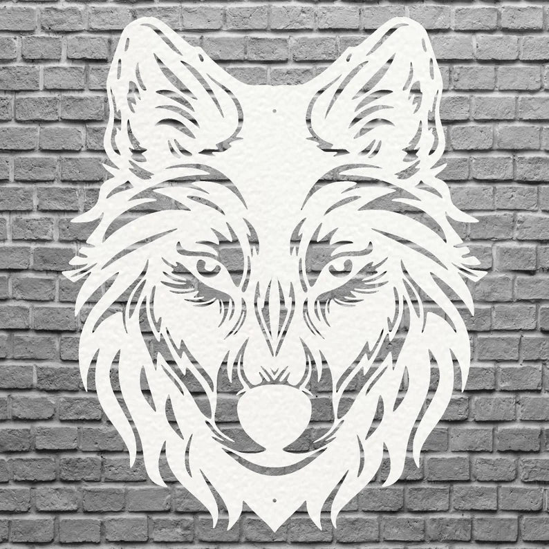 Wolf Metal Wall Art, Wall Decoration, Animal Wall Art, Metal Art Wall Decor, Farmhouse Wall Art, Metal Artwork, Animal Lovers Gift