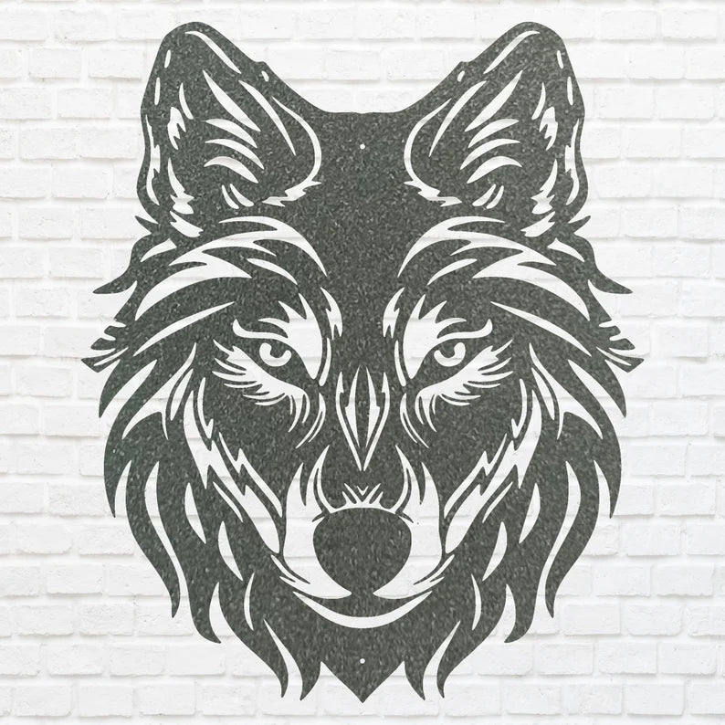 Wolf Metal Wall Art, Wall Decoration, Animal Wall Art, Metal Art Wall Decor, Farmhouse Wall Art, Metal Artwork, Animal Lovers Gift