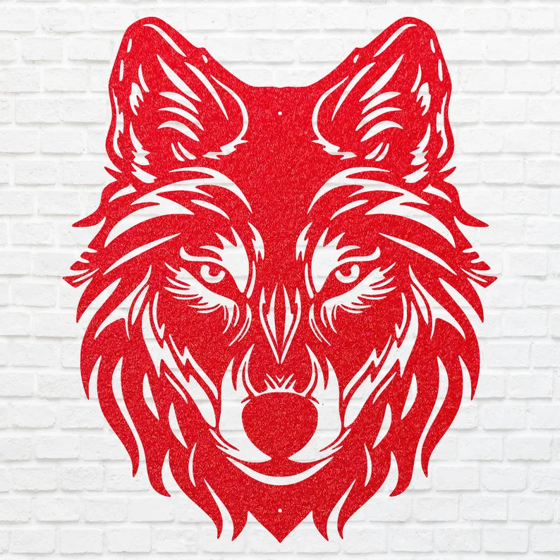 Wolf Metal Wall Art, Wall Decoration, Animal Wall Art, Metal Art Wall Decor, Farmhouse Wall Art, Metal Artwork, Animal Lovers Gift