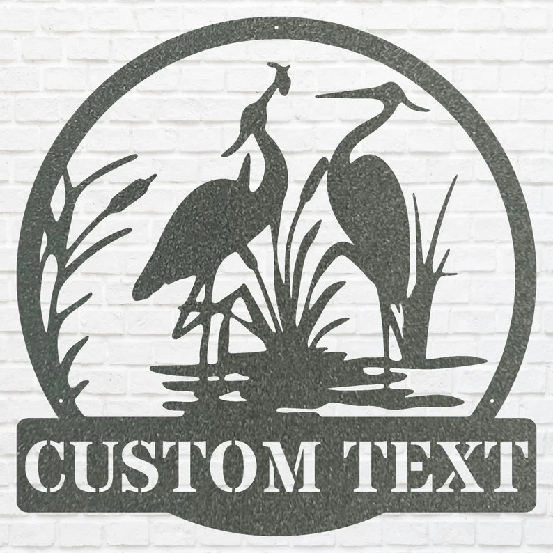 Heron Wall Art, Custom Metal Art, Wildlife Metal Wall Art, Bird Wall Art, Farmhouse Wall Art, Metal Wall Decor, Bird Lover Gift
