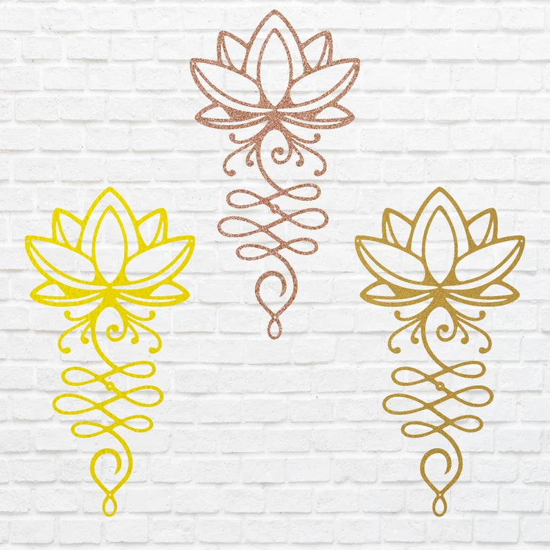 Unalome Lotus Metal Wall Art, Lotus Flower Art, Lotus Wall Decor, Flower Wall Art for Aesthetic Room Decor, Housewarming Gift