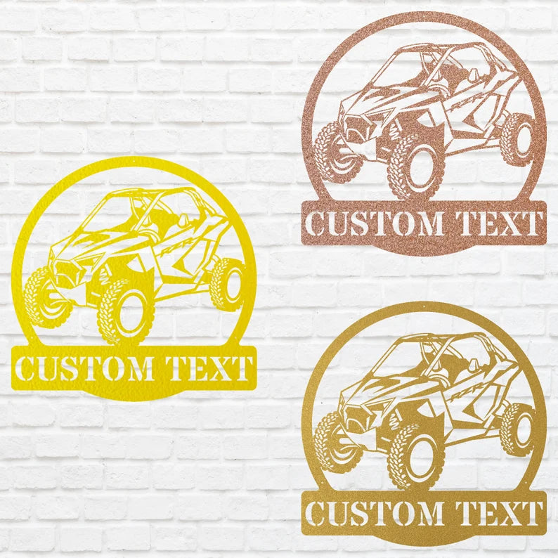 Off Road UTV Wall Art, Custom Text Garage Sign, Laser Cut Metal Sign, Car Art For Workshop, Metal Name Sign, Car Guy Gifts