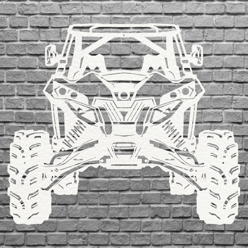 UTV Wall Art, Off Road Car Art, Laser Cut Metal Sign, Workshop Wall Sign, Metal Car Silhouette, Garage Wall Decor