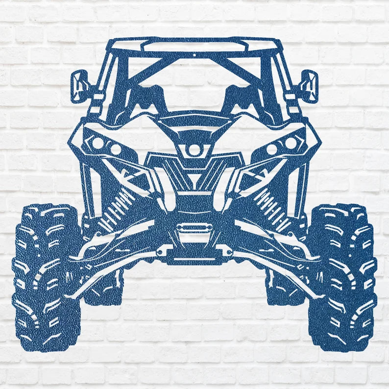 UTV Wall Art, Off Road Car Art, Laser Cut Metal Sign, Workshop Wall Sign, Metal Car Silhouette, Garage Wall Decor