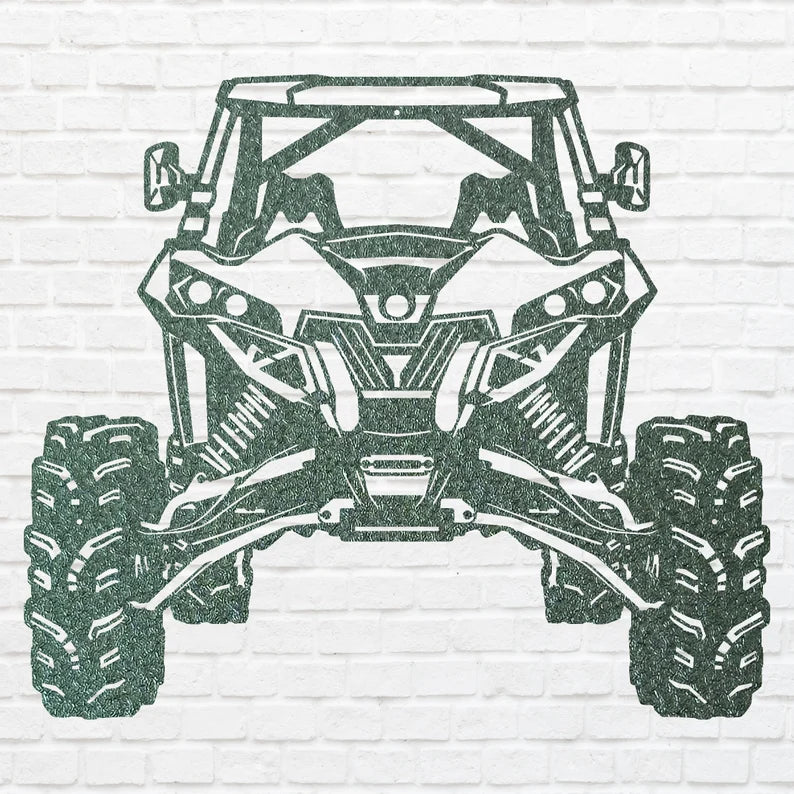 UTV Wall Art, Off Road Car Art, Laser Cut Metal Sign, Workshop Wall Sign, Metal Car Silhouette, Garage Wall Decor