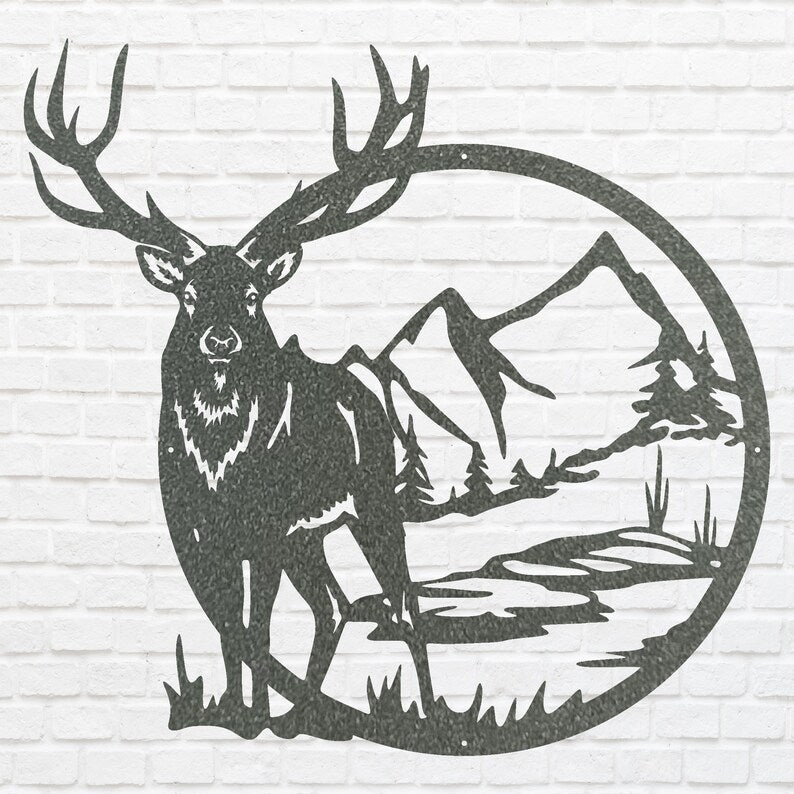 Deer Art, Wildlife Deer Wall Art, Metal Animal Wall Art, Nature Wall Art, Unique Metal Wall Art, Animal Wall Decor, Animal Lover Gift