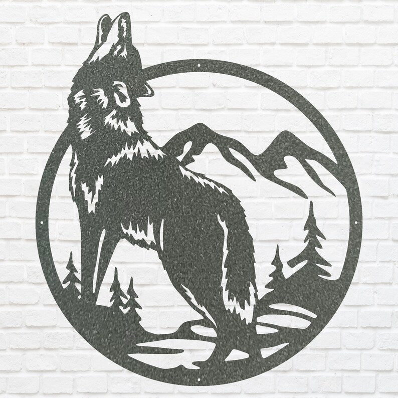 Wolf Wall Art, Metal Wall Art, Wolf Art, Wildlife Animal Wall Art, Wolf Decor, Nature Wall Art, Animal Wall Decor, Housewarming Gift