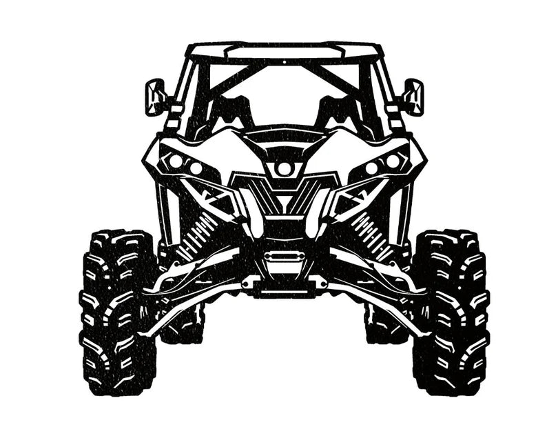 UTV Wall Art, Off Road Car Art, Laser Cut Metal Sign, Workshop Wall Sign, Metal Car Silhouette, Garage Wall Decor