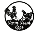 Farm Fresh Eggs Custom Metal Art, Chicken Coop Metal Wall Art, Farmhouse Wall Art, Chicken Wall Art, Metal Wall Decor