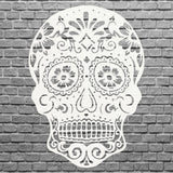 Sugar Skull Metal Wall Art, Gothic Skull Laser Cut Metal Art, Gothic Home Decor, Metal Human Skull Housewarming Gift