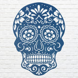 Sugar Skull Metal Wall Art, Gothic Skull Laser Cut Metal Art, Gothic Home Decor, Metal Human Skull Housewarming Gift