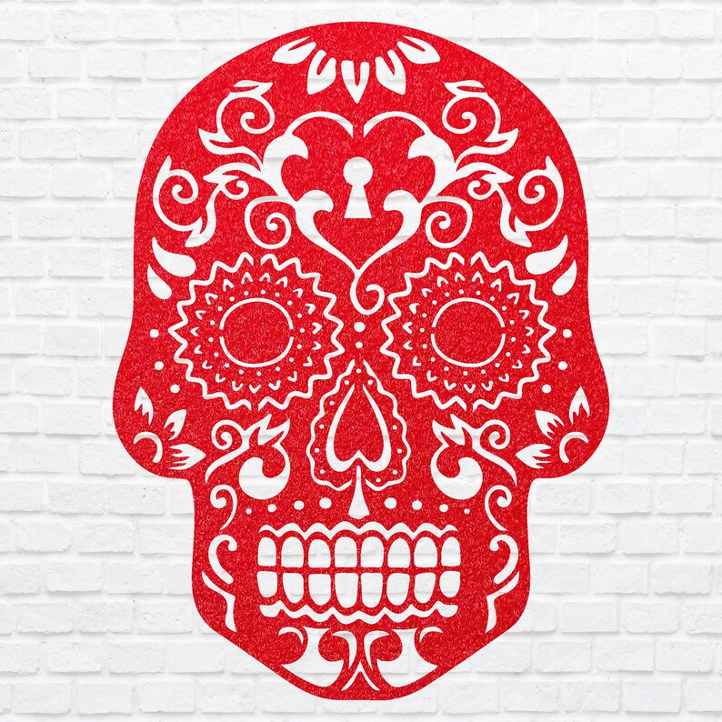 Human Skull Metal Wall Art, Laser Cut Sugar Skull Metal Art, Gothic Home Decor, Livingroom Metal Wall Decor, Housewarming Gift