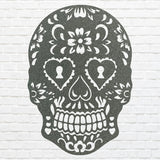 Gothic Skull Metal Wall Art, Human Skull Metal Wall Art, Laser Cut Sugar Skull Decor, Gothic Home Decor, Housewarming Gift