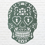 Gothic Skull Metal Wall Art, Human Skull Metal Wall Art, Laser Cut Sugar Skull Decor, Gothic Home Decor, Housewarming Gift