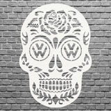 Skull Metal Wall Art, Sugar Skull Laser Cut Metal Art, Gothic Human Skull Home Decor, Farmhouse Metal Wall Decor