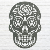 Skull Metal Wall Art, Sugar Skull Laser Cut Metal Art, Gothic Human Skull Home Decor, Farmhouse Metal Wall Decor