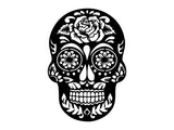 Floral Skull Metal Wall Art, Sugar Skull Laser Cut Metal Art, Gothic Home Decor, Metal Human Skull Farmhouse Wall Decor