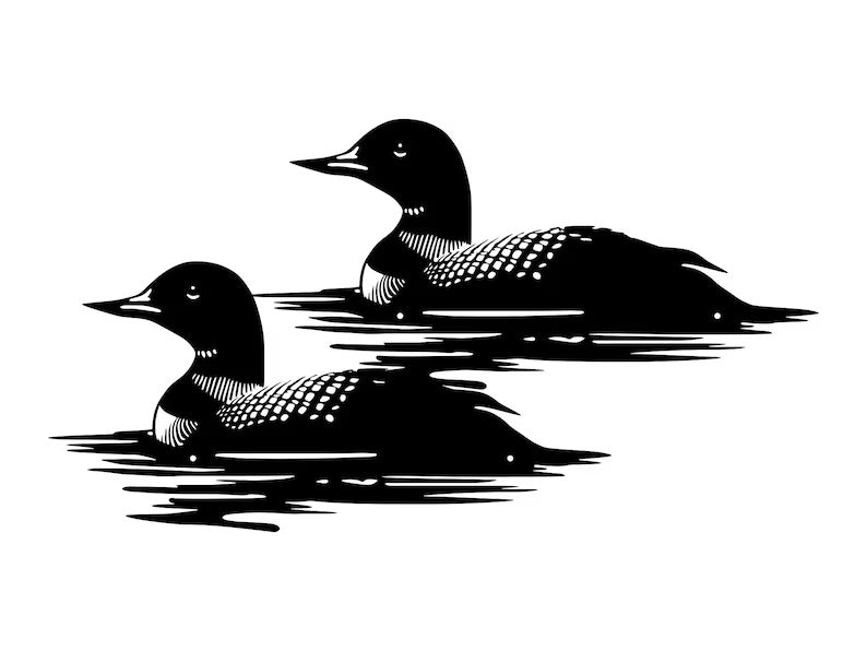 Metal Bird Wall Art, Loons In The Water Metal Wall Art, Outdoor Garden Decor, Aesthetic Room Decor, Housewarming Gift