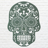 Human Skull Metal Wall Art, Laser Cut Sugar Skull Metal Art, Gothic Home Decor, Livingroom Metal Wall Decor, Housewarming Gift