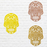 Human Skull Metal Wall Art, Laser Cut Sugar Skull Metal Art, Gothic Home Decor, Livingroom Metal Wall Decor, Housewarming Gift