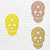 Metal Skull Wall Art, Laser Cut Human Skull Metal Wall Art, Gothic Home Decor, Sugar Skull Farmhouse Decor, Housewarming Gift