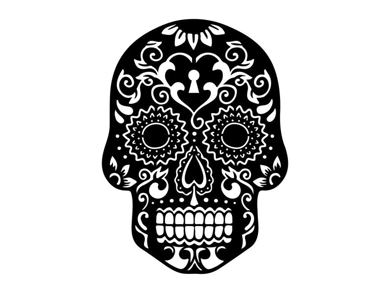 Human Skull Metal Wall Art, Laser Cut Sugar Skull Metal Art, Gothic Home Decor, Livingroom Metal Wall Decor, Housewarming Gift